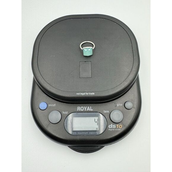 Natural Faceted Aqua Chalcedony Gemstone 925 Sterling Silver Mermaid Ring - Picture 9 of 9